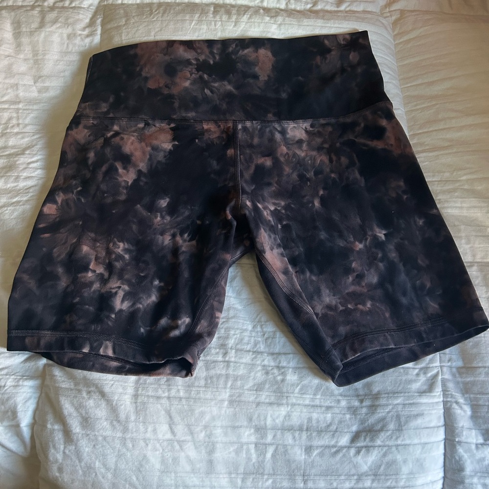 lululemon athletica Tie-Dye High-Rise Bike Shorts - Black & Brown
